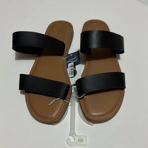 Universal Thread Black and Brown Women's Sandals Size 10